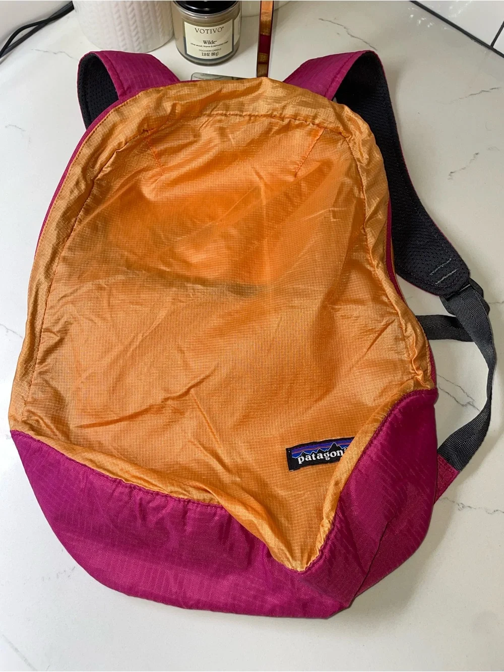 Patagonia Kids' Lightweight Pack 15L | Pink and Orange | Nylon Backpack